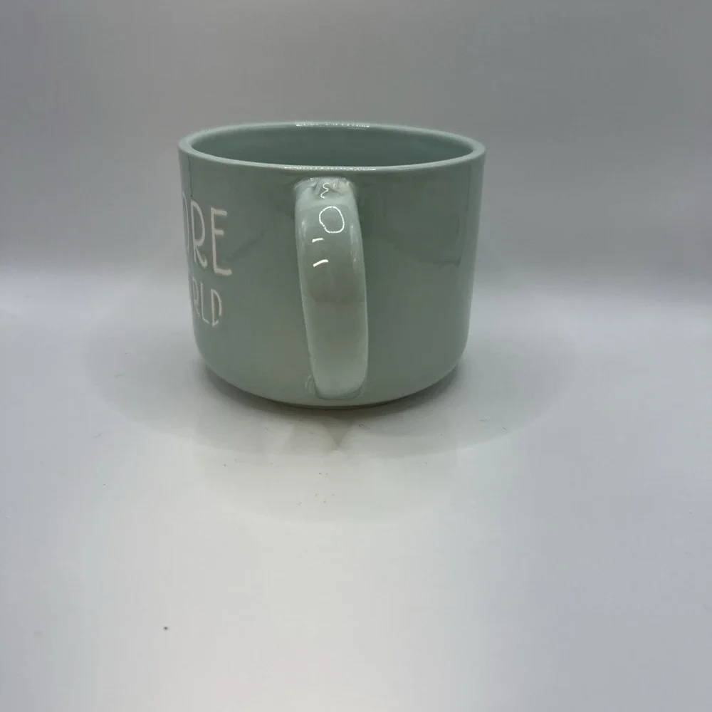 Harvest Green Studio Explore the World‎ Coffee Mug 18 Oz Light Green Stoneware - Picture 2 of 8
